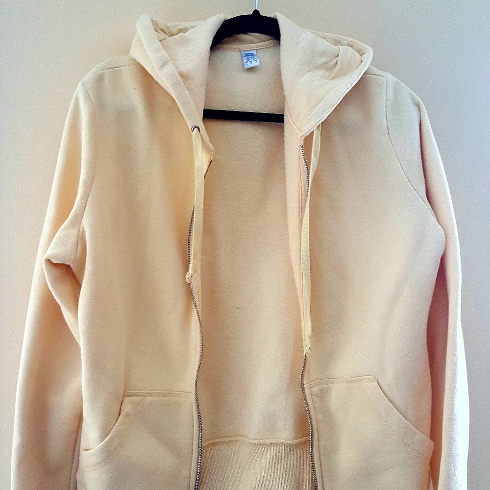 Lady FootLocker yellow sweatshirt zipper jacket L